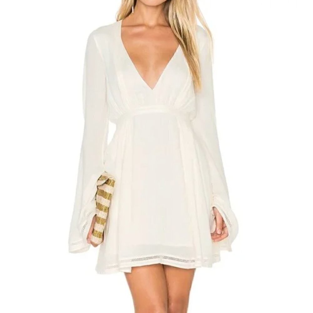 The Jetset Diaries Empire Mini Dress in Pearl Size XS NWT